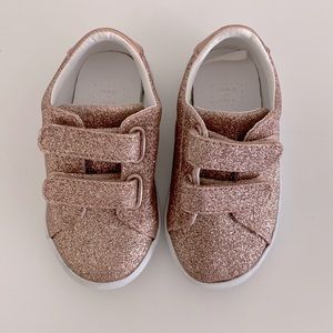 Janie and Jack Size 6 Glitter Velcro Shoes